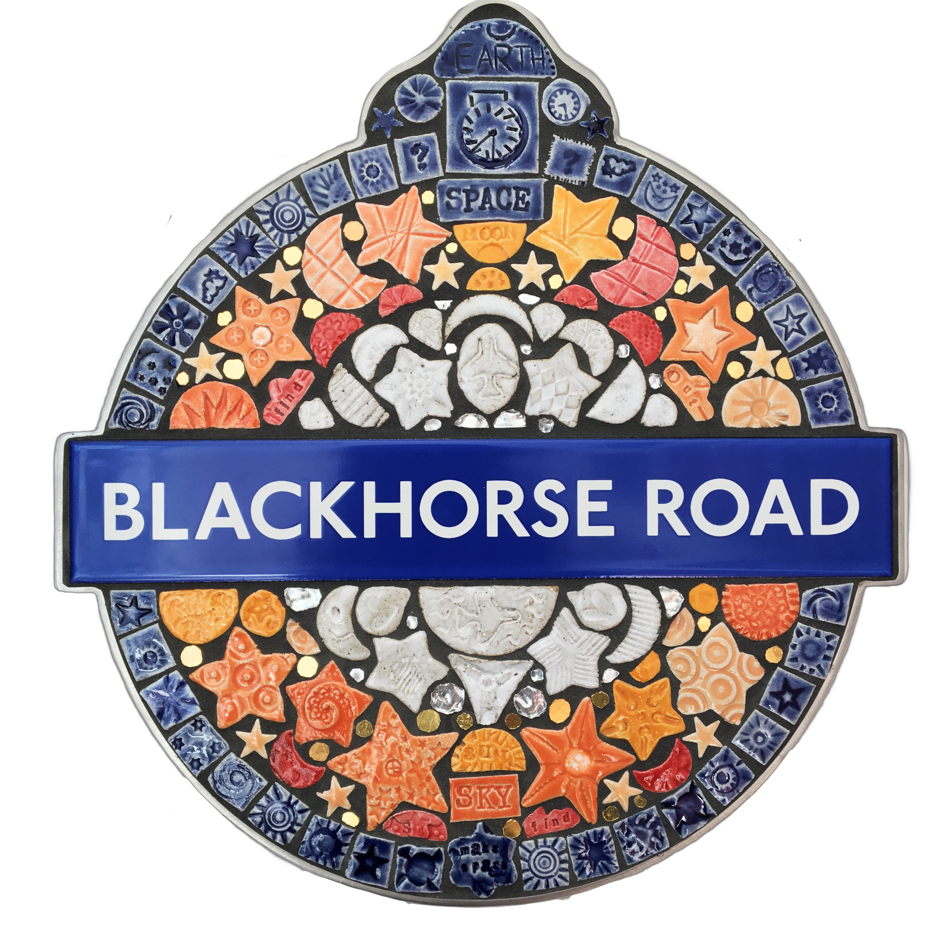 Blackhorse Road Station roundels are made of individually glazed mosaics