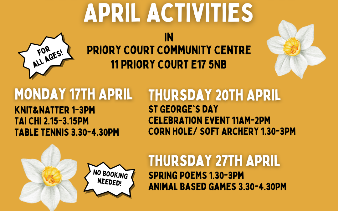 Community Living Room activities in April